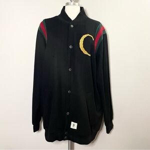 Crooks & Castles Embroidered Horsebit Wool Blend Varsity Baseball Jacket